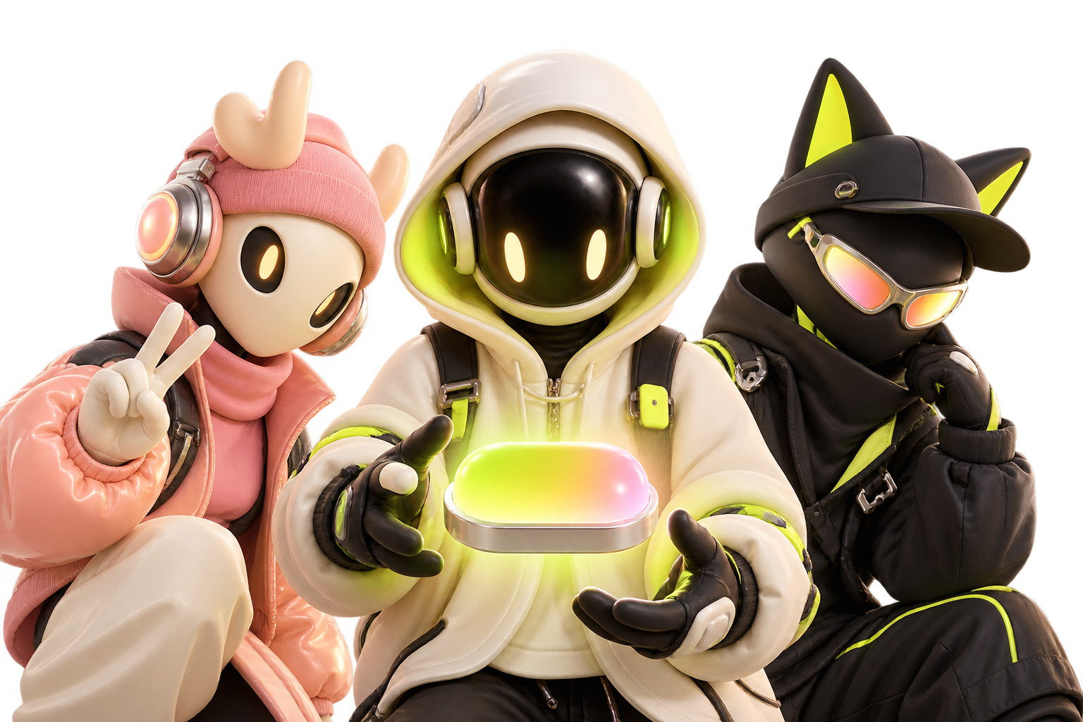 Velve community of original NFT toy characters