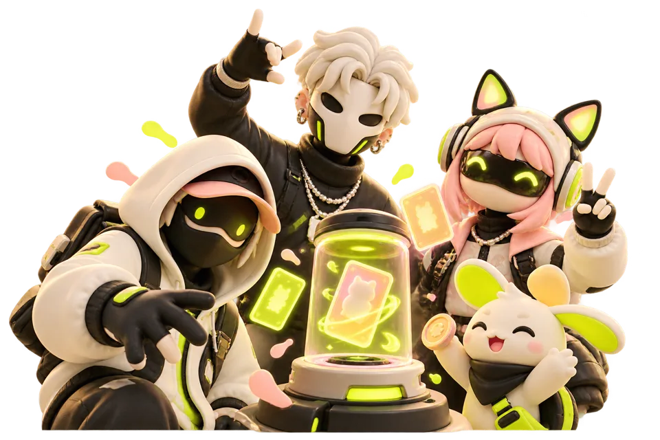 Velve community of original NFT toy characters